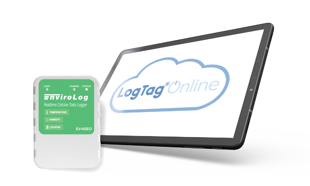 EV-4GEO Envirolog data logger with LogTag Online software